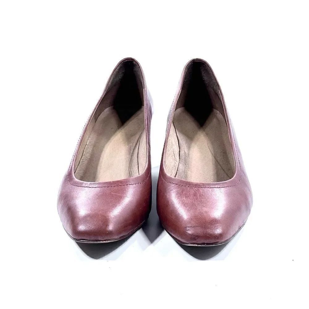 Madewell Ella leather shoe with wood heel 10